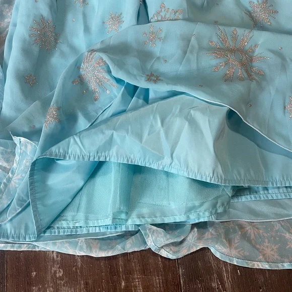 Frozen Elsa Light Blue Sparkle Dress + Anna Purple Vest - Picture 5 of 6